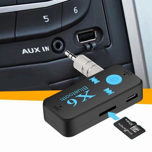 X6 Bluetooth Transmitter Aux Usb Car Play Music Receiver Adapter 5.0 mm  Bluetooth Adapter  MP3 Music Adapter For car player